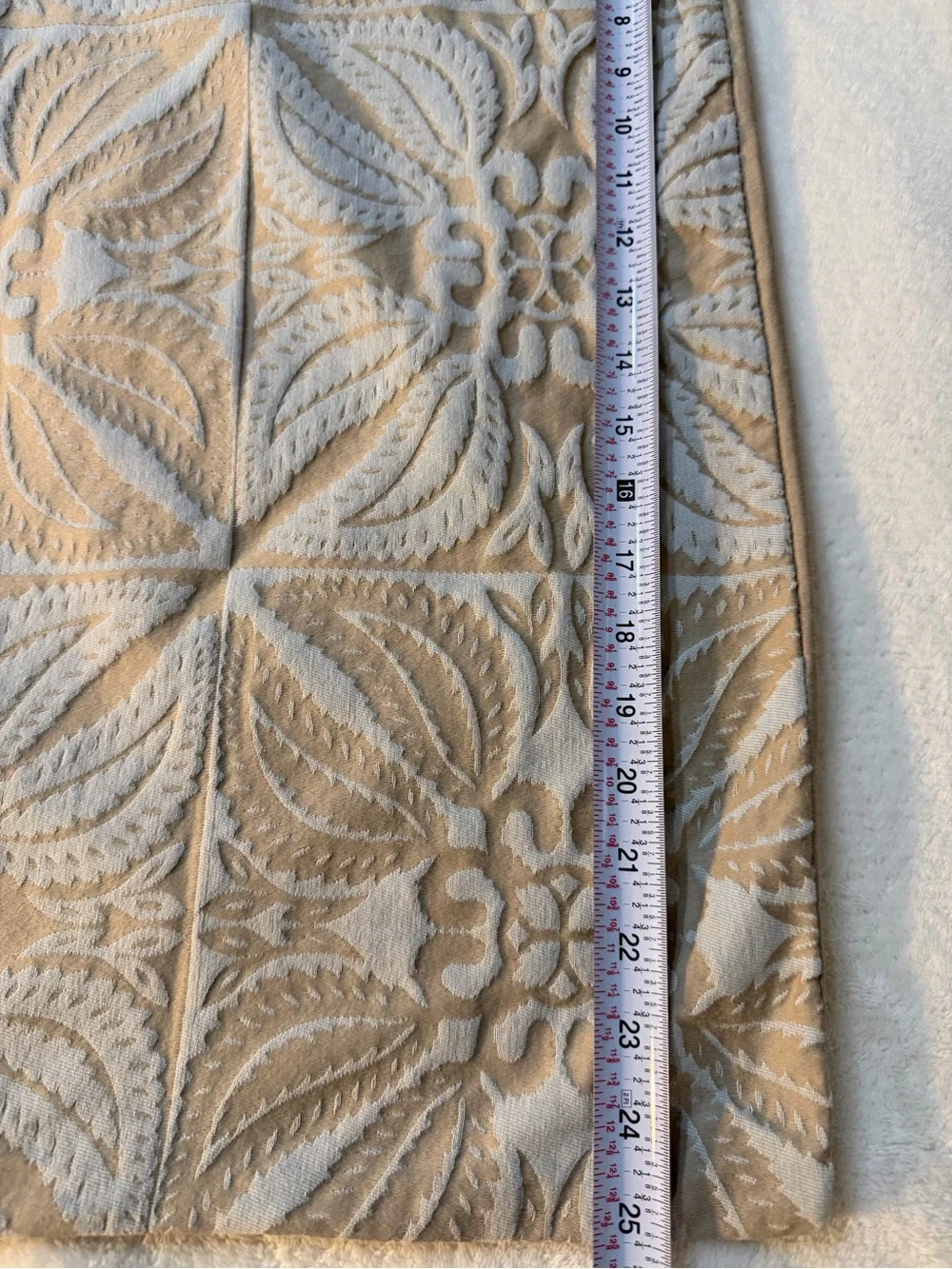 Martha Stewart Collection Euro Sham Embossed Quilt-Style Taupe Cream Replacement